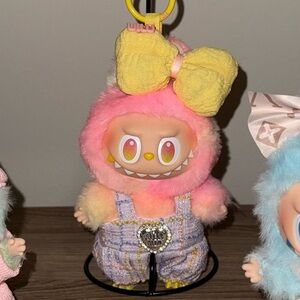 Labubu Pastel Trendy Outfits - Miu Miu Light Purple Dress and a Yellow Bow